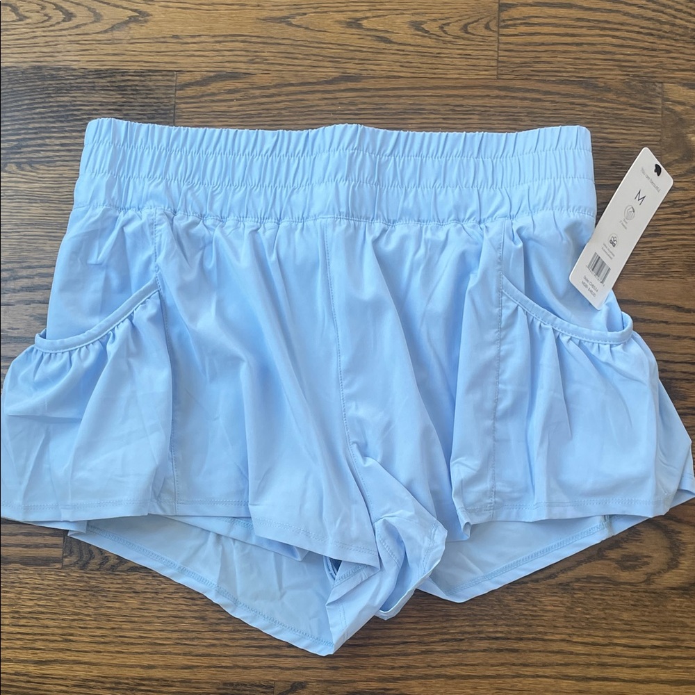 NWT Athletic relaxed shorts in light blue